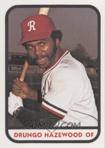 1981 TCMA Charlotte Red Wings Drungo Hazewood Wax Pack Gods