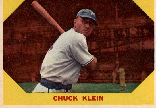 1960 Fleer Chuck Klein a Sideways Look at History